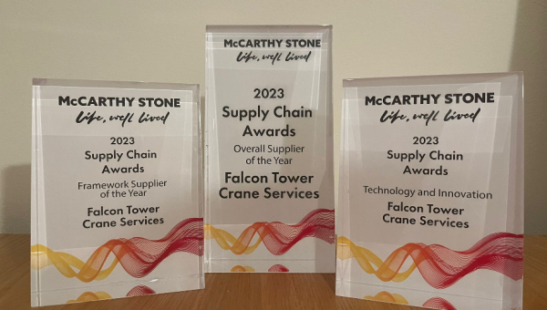 Falcon Tower Crane Services wins big at McCarthy Stone Awards night